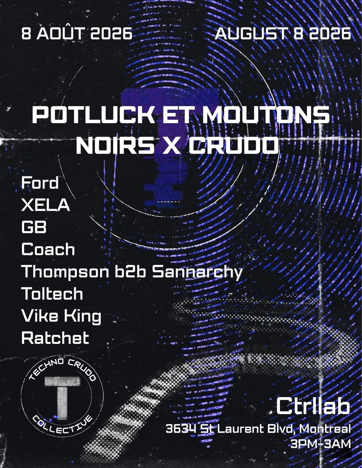 Potluck et Mouton Noirs X Crudo